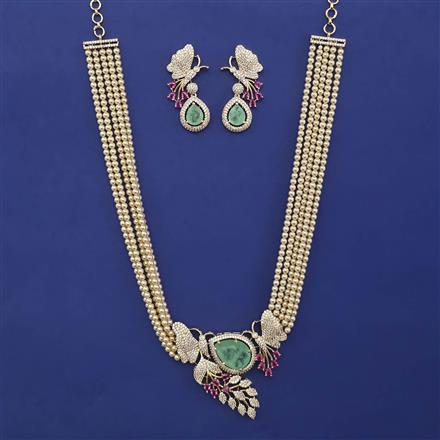 American Diamond Birds Necklace with Carat Plating