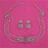 American Diamond Choker Necklace with Rhodium Plating