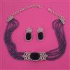 American Diamond Choker Necklace with Rhodium Plating