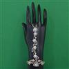 American Diamond Adjustable Hath Pan with Rhodium Plating 2 Tone Plating Mehndi Plating