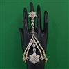 American Diamond Adjustable Hath Pan with Rhodium Plating 2 Tone Plating Mehndi Plating