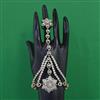 American Diamond Adjustable Hath Pan with Rhodium Plating 2 Tone Plating Mehndi Plating