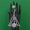 American Diamond Adjustable Hath Pan with Rhodium Plating 2 Tone Plating Mehndi Plating