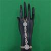 American Diamond Adjustable Hath Pan with Rhodium Plating 2 Tone Plating Mehndi Plating