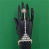 American Diamond Adjustable Hath Pan with Rhodium Plating 2 Tone Plating Mehndi Plating