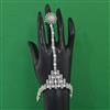 American Diamond Adjustable Hath Pan with Rhodium Plating 2 Tone Plating Mehndi Plating