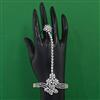 American Diamond Classic Hath Pan with Rhodium Plating 2 Tone Plating Mehndi Plating