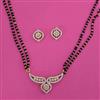 American Diamond Classic Mangalsutra with Rhodium Plating 2 Tone Plating
