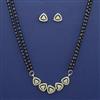 American Diamond Classic Mangalsutra with Rhodium Plating 2 Tone Plating