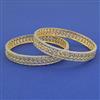 American Diamond 2 Pc Classic Bangles with 2 Tone Plating