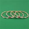 American Diamond Pearl Bangles with Gold Plating