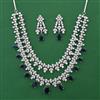 American Diamond Classic Necklace with Rhodium Plating