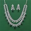 American Diamond Classic Necklace with Rhodium Plating