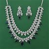 American Diamond Classic Necklace with Rhodium Plating