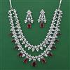 American Diamond Classic Necklace with Rhodium Plating