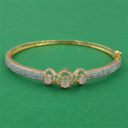 American Diamond Openable kada with 2 Tone Plating