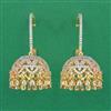 American Diamond Jhumki with 2 Tone Plating