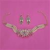 American Diamond Choker Necklace with Carat Plating