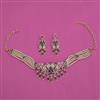 American Diamond Choker Necklace with Carat Plating