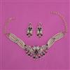 American Diamond Choker Necklace with Carat Plating