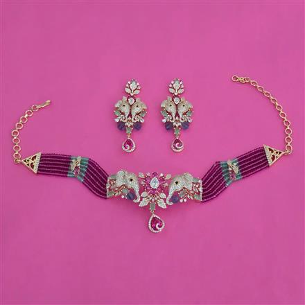 American Diamond Animal Necklace with Carat Plating