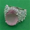 American Diamond Adjustable Ring with Rhodium Plating