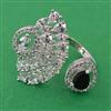 American Diamond Adjustable Ring with Rhodium Plating