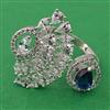 American Diamond Adjustable Ring with Rhodium Plating