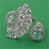 American Diamond Adjustable Ring with Rhodium Plating