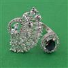 American Diamond Adjustable Ring with Rhodium Plating
