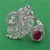 American Diamond Adjustable Ring with Rhodium Plating