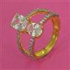 American Diamond Adjustable Ring with 2 Tone Plating