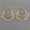 American Diamond Pearl Earring with Gold Plating