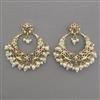 American Diamond Pearl Earring with Gold Plating