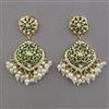 American Diamond Pearl Earring with Gold Plating