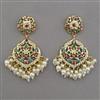 American Diamond Pearl Earring with Gold Plating
