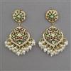 American Diamond Pearl Earring with Gold Plating