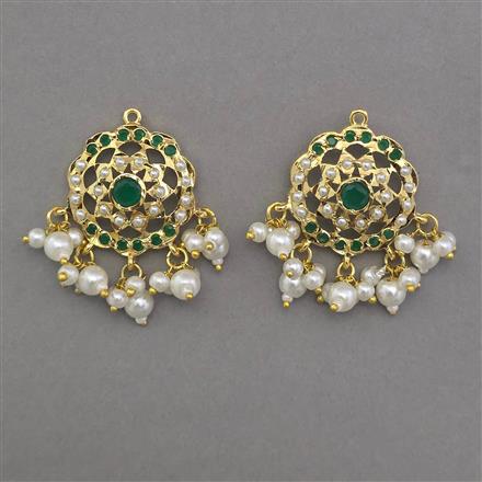 American Diamond Pearl Earring with Gold Plating