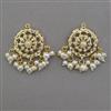 American Diamond Pearl Earring with Gold Plating