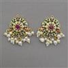 American Diamond Pearl Earring with Gold Plating