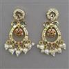 American Diamond Pearl Earring with Gold Plating