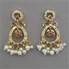 American Diamond Pearl Earring with Gold Plating