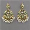 American Diamond Pearl Earring with Gold Plating