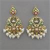 American Diamond Pearl Earring with Gold Plating