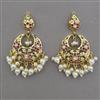 American Diamond Pearl Earring with Gold Plating