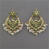 American Diamond Pearl Earring with Gold Plating