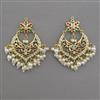 American Diamond Pearl Earring with Gold Plating