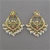 American Diamond Pearl Earring with Gold Plating
