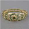 American Diamond Pearl Kada with Gold Plating