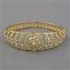 American Diamond Pearl Kada with Gold Plating